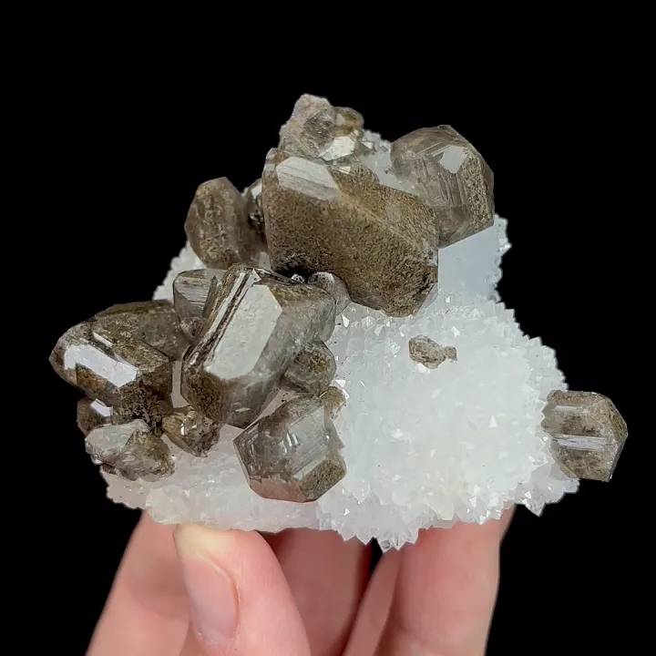 Natural Calcite and Quartz Cluster, Mineral specimen:Daye,Hubei (70*55*45MM) image