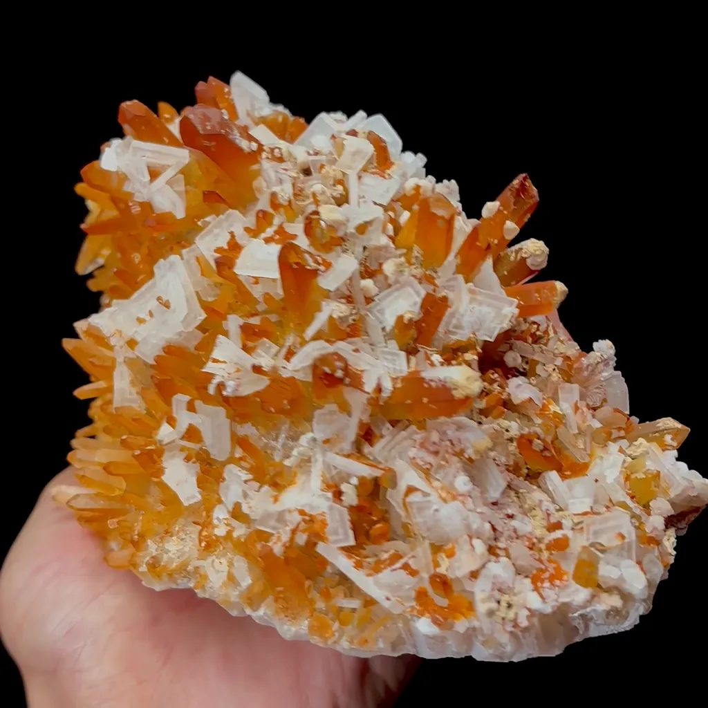 Natural Calcite and Red Crystal Cluster Mineral Specimen,High Quality Specimen,MEIGU,SICHUAN,CHINA(180*110*90mm) - image 3