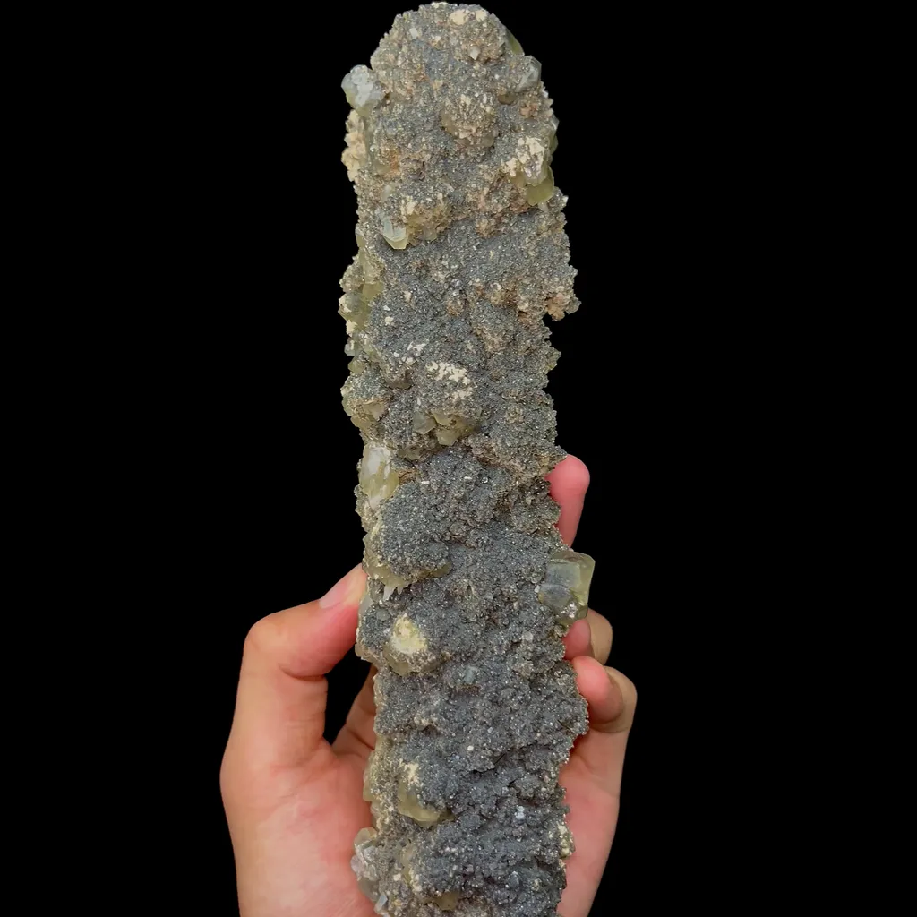 Natural Calcite Crystal and Limonite Mineral Specimen,High Quality Specimen,ANHUI,CHINA(50*50*240mm) - image 4