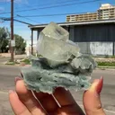 Natural Calcite Crystal on Chalcedony –  Raw Mineral Cluster - image 7
