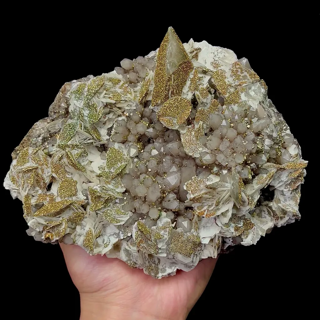 Natural Calcite Pyrite and Crystal Mineral Specimen,High Quality Specimen,DAYE,HUBEI,CHINA(180*150*60mm) image