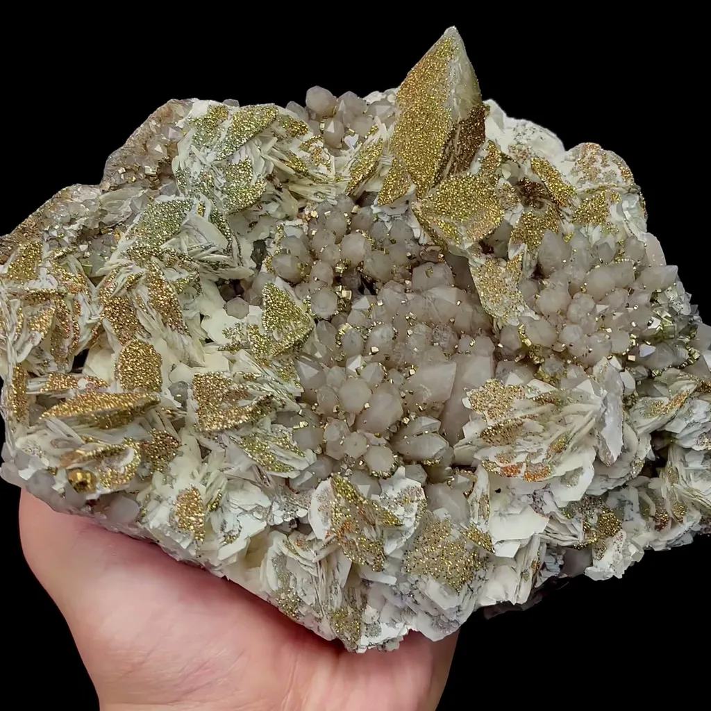Natural Calcite Pyrite and Crystal Mineral Specimen,High Quality Specimen,DAYE,HUBEI,CHINA(180*150*60mm) - image 2