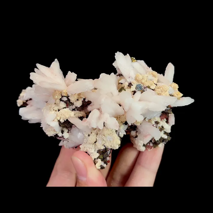 Natural Calcite, Pyrite, Dolomite, and Red Quartz, Mineral Specimen:Daye,Hubei (110*60*35MM) - image 6