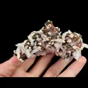 Natural Calcite, Pyrite, Dolomite, and Red Quartz, Mineral Specimen:Daye,Hubei (110*60*35MM) - image 5
