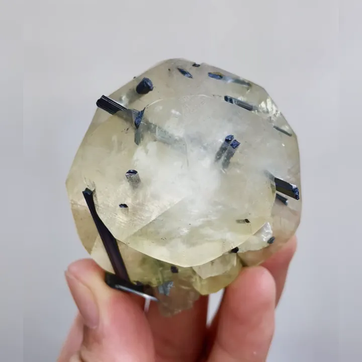 Natural Calcite & Stibnite, Mineral Specimens:Fujian,China (55*60*35MM) - image 6