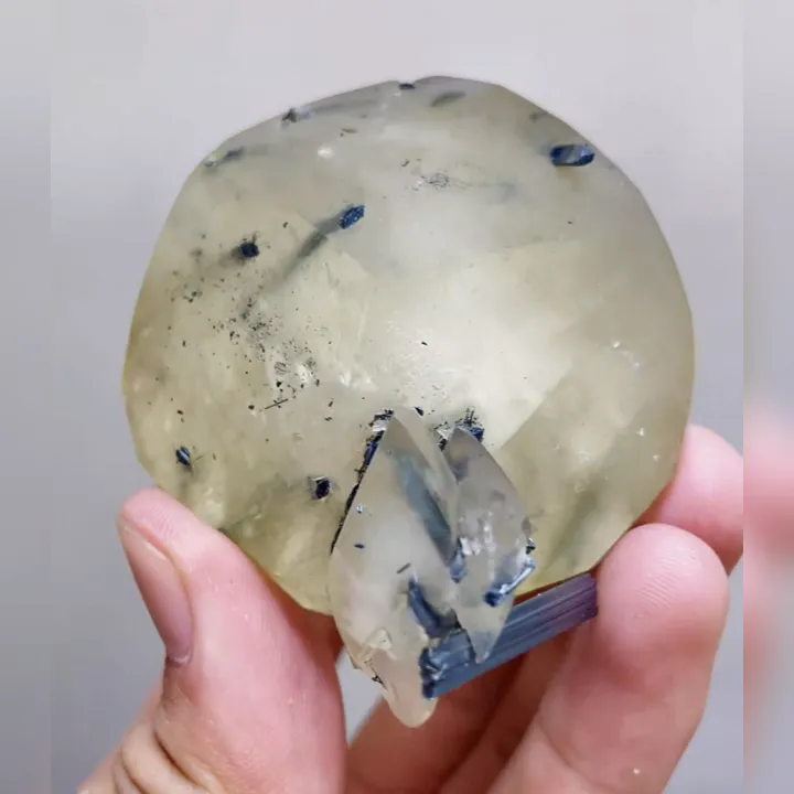 Natural Calcite & Stibnite, Mineral Specimens:Fujian,China (55*60*35MM) - image 4