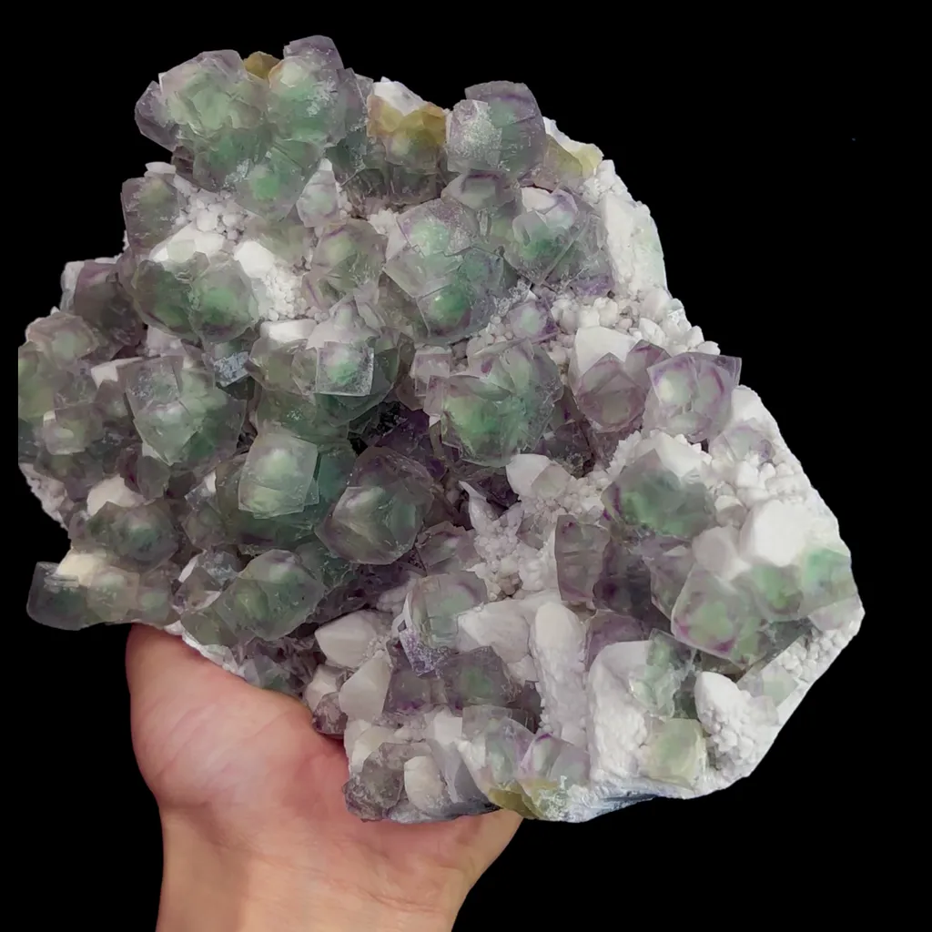 Natural Candle Crystal and Green Cubic Fluorite Mineral Specimen,High Quality Specimen,INNER MONGOLIA,CHINA(220*170*91mm) - image 2