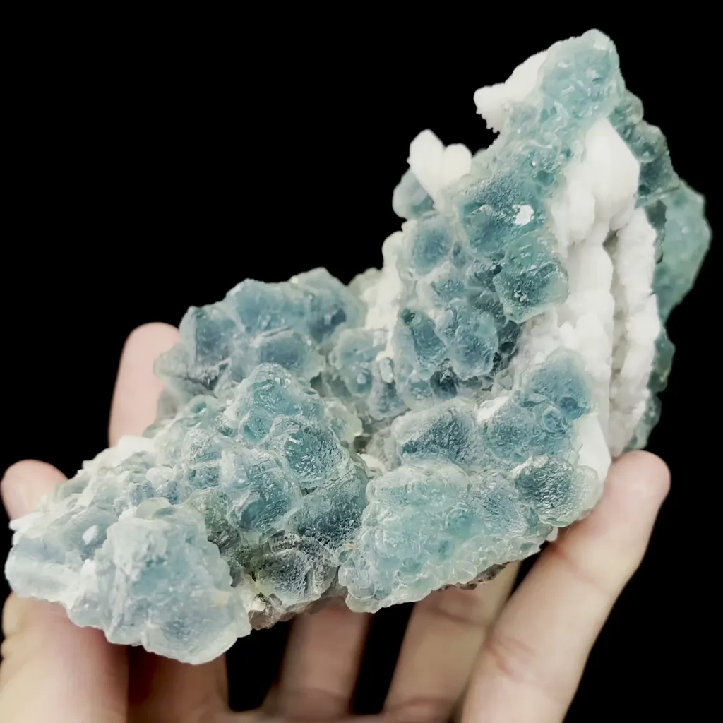 Natural Candle Crystal and Green Octahedral Fluorite Mineral Specimen,High Quality Specimen,INNER MONGOLIA,CHINA(160*100*88mm) - image 3