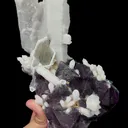 Natural Candle Crystal and Purple Octahedral Fluorite Mineral Specimen,High Quality Specimen,HUANGGANG LIANG,INNER MONGOLIA,CHINA(190*98*112mm) - image 4