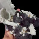 Natural Candle Crystal and Purple Octahedral Fluorite Mineral Specimen,High Quality Specimen,HUANGGANG LIANG,INNER MONGOLIA,CHINA(190*98*112mm) - image 3