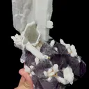 Natural Candle Crystal and Purple Octahedral Fluorite Mineral Specimen,High Quality Specimen,HUANGGANG LIANG,INNER MONGOLIA,CHINA(190*98*112mm) - image 1