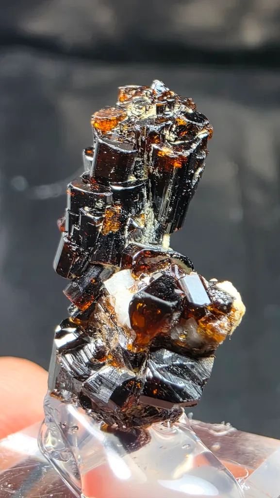 Natural Cassiterite Crystal Cluster with Albite from Zagi | Lustrous Tin Ore Mineral Specimen - image 5