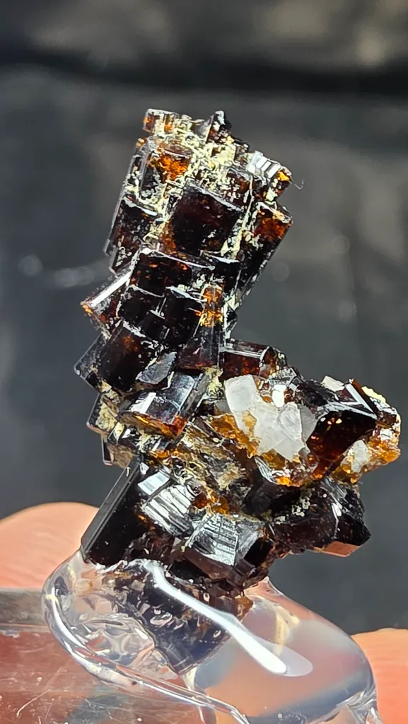 Natural Cassiterite Crystal Cluster with Albite from Zagi Pakistan | Lustrous Tin Ore - image 5