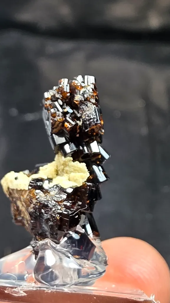 Natural Cassiterite Crystal Cluster with Albite from Zagi Pakistan | Lustrous Tin Ore - image 4