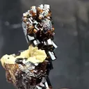 Natural Cassiterite Crystal Cluster with Albite from Zagi Pakistan | Lustrous Tin Ore - image 4