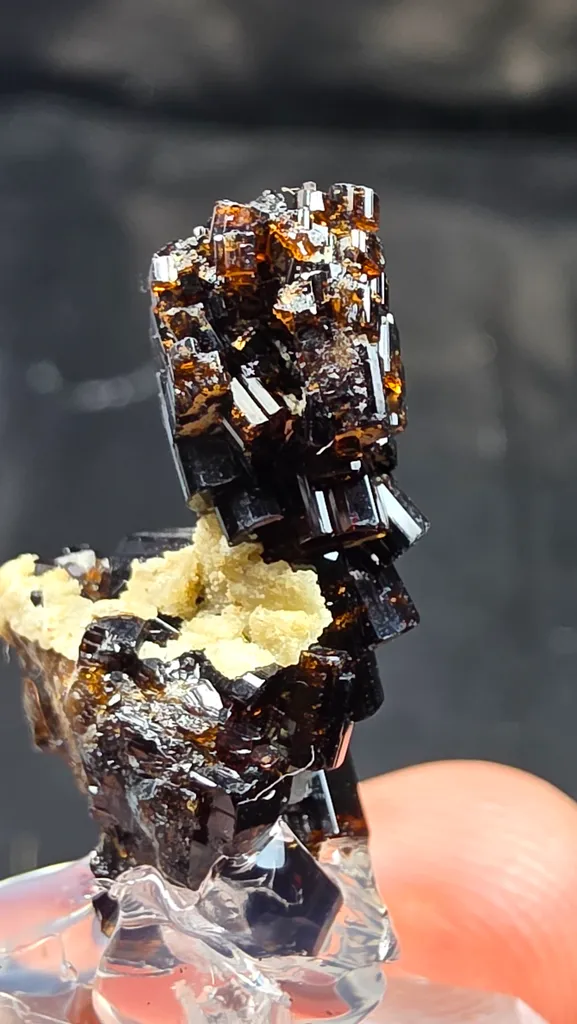 Natural Cassiterite Crystal Cluster with Albite from Zagi Pakistan | Lustrous Tin Ore - image 3