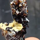 Natural Cassiterite Crystal Cluster with Albite from Zagi Pakistan | Lustrous Tin Ore - image 3