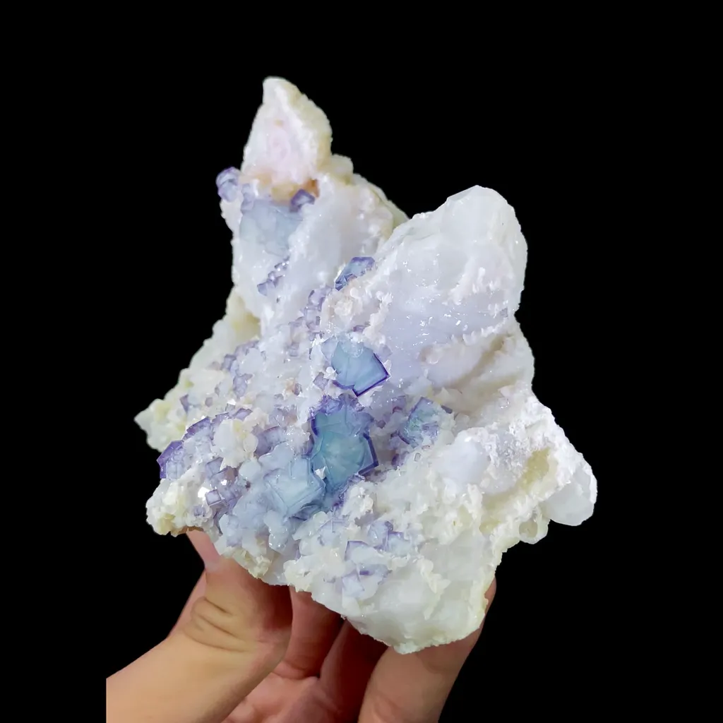 Natural Celadon Fluorite and Quartz Coexist comes from Yaogangxian,Hunan 105*60*100MM - image 2