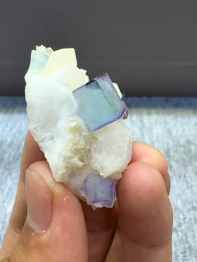 Natural Celadon Fluorite and Quartz Coexist comes from Yaogangxian,Hunan 40*20*20MM - image 6
