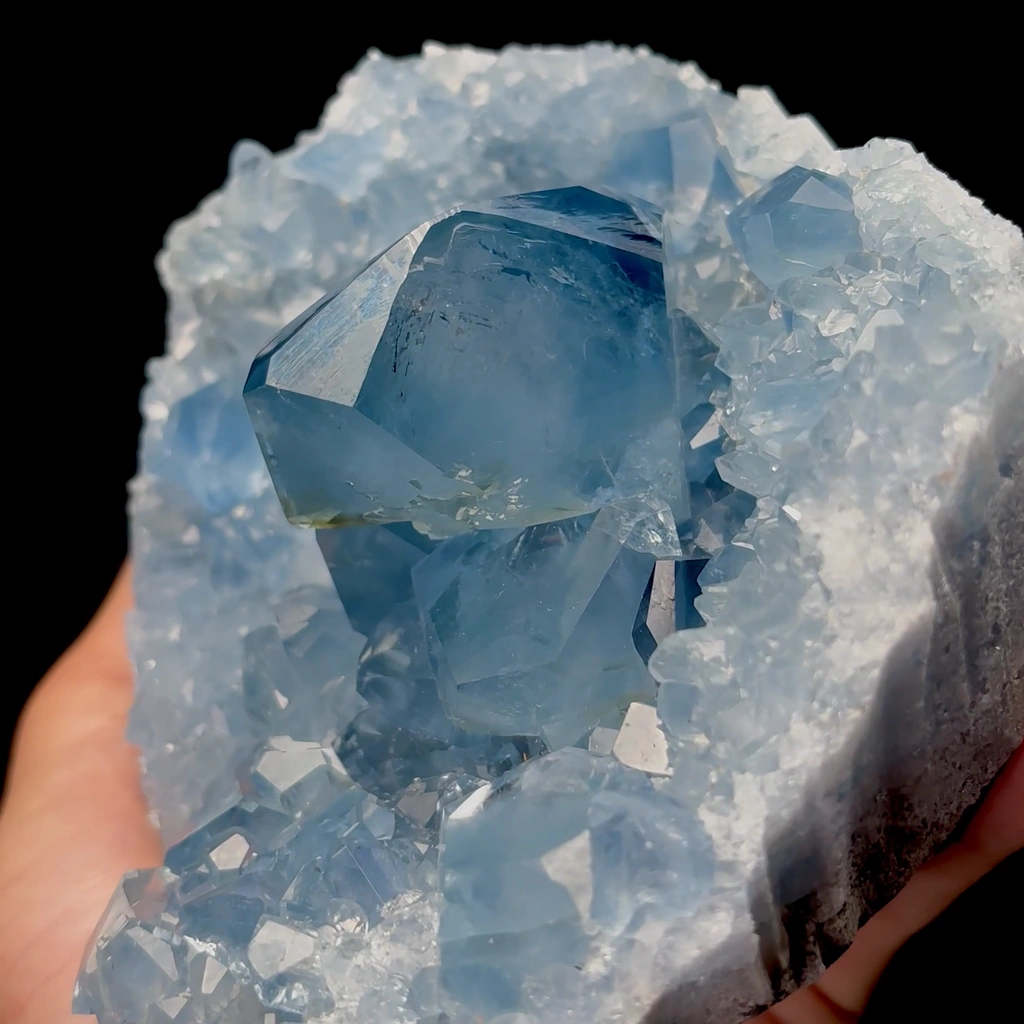 Natural Celestite Mineral Specimen,High Quality Specimen,MADAGASCAR(140*123*80mm) - image 4