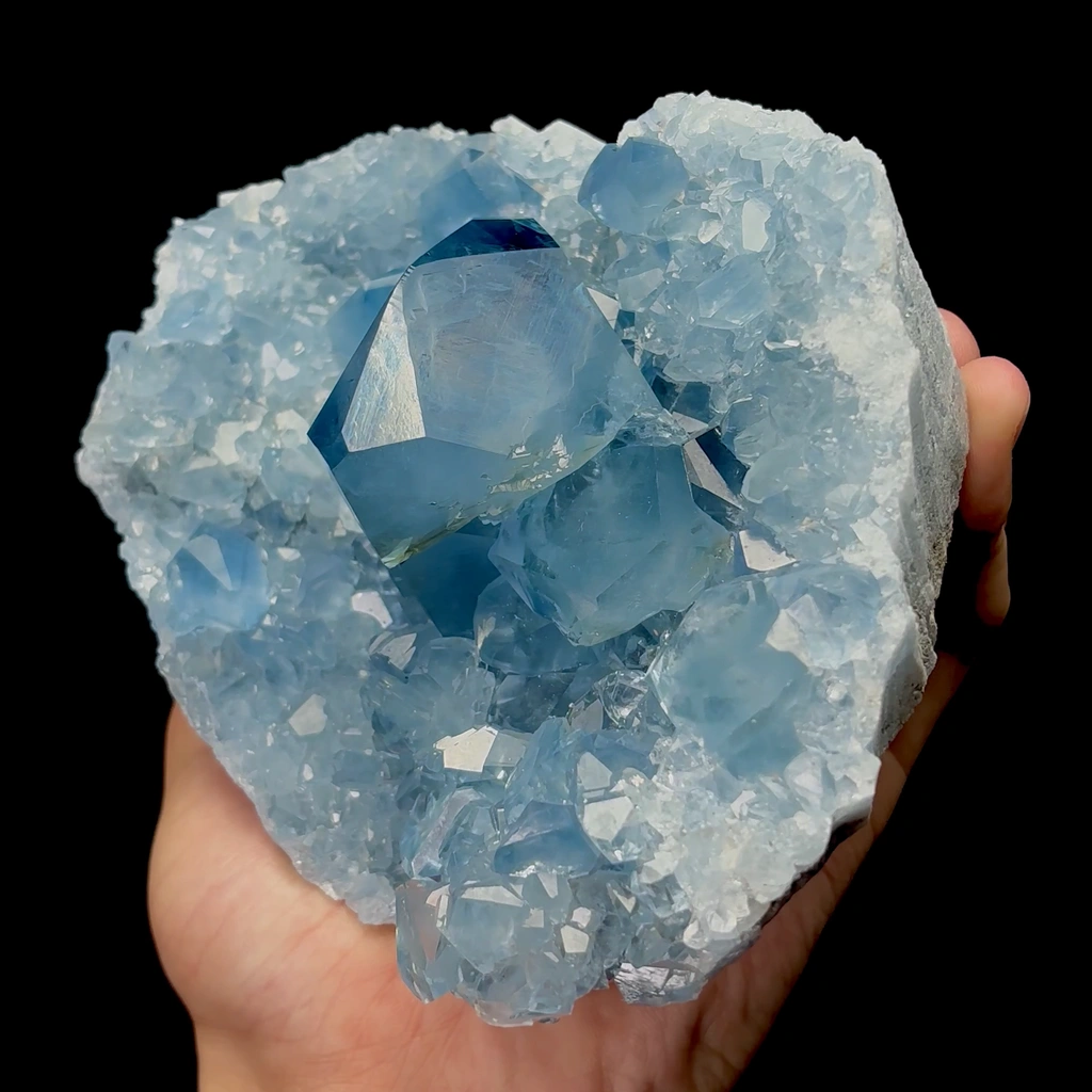 Natural Celestite Mineral Specimen,High Quality Specimen,MADAGASCAR(140*123*80mm) - image 6