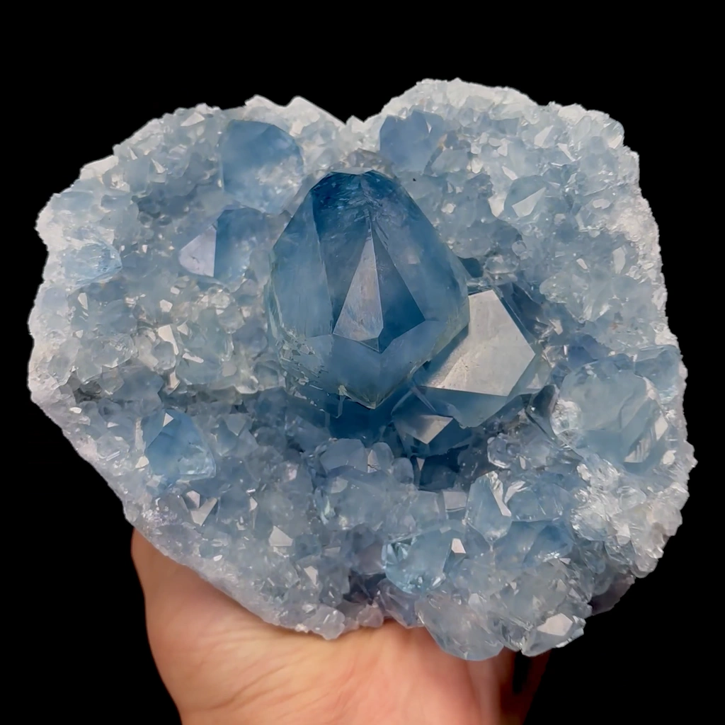 Natural Celestite Mineral Specimen,High Quality Specimen,MADAGASCAR(140*123*80mm) - image 5