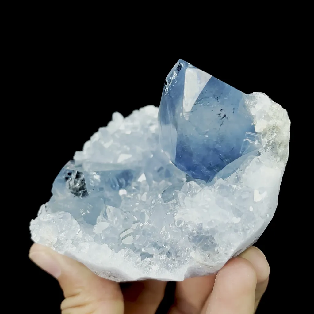 Natural Celestite Mineral Specimen,High Quality Specimen,MADAGASCAR(88*74*63mm) - image 2