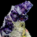 Natural Chalcopyrite Crystal and Purple Phantom Fluorite,Ladder Pattern Mineral Specimen:YINDU (85*100*45mm) - image 3