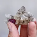 Natural Cinnabar & Quartz Cluster,Mineral Specimen:Yueyang,Hunan (55*35*25MM) - image 3