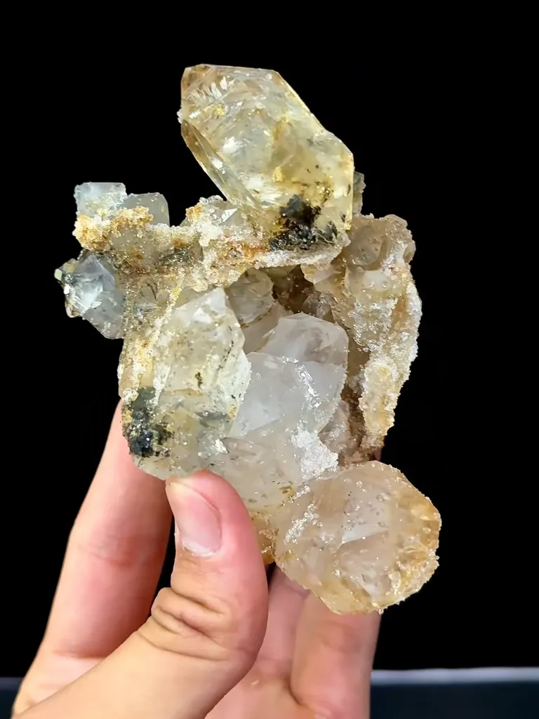 Natural Citrine Cluster comes from Jinlong,Guangdong 110*70*55MM - image 2