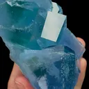 Natural Clean Blue Fluorite,Big Granulate Mineral Specimen:ZHEJIANG (105*60*90MM) - image 4