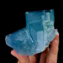 Natural Clean Blue Fluorite,Big Granulate Mineral Specimen:ZHEJIANG (105*60*90MM) - image 1