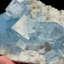 Natural Clean Blue Fluorite,Cube Mineral Specimen:ZHEJIANG China (130*45*85mm) - image 4
