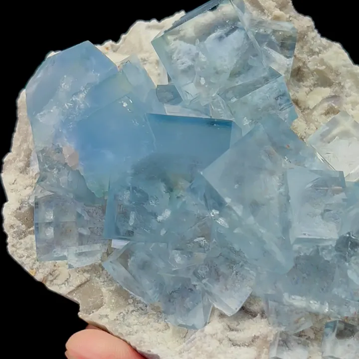 Natural Clean Blue Fluorite,Cube Mineral Specimen:ZHEJIANG China (130*45*85mm) - image 3