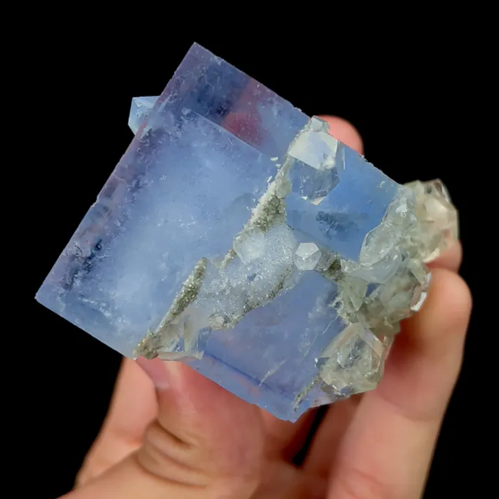 Natural Clean Blue Fluorite,Megacryst Cube Mineral Specimen:XIANGHUALING (55*50*40mm) - image 5