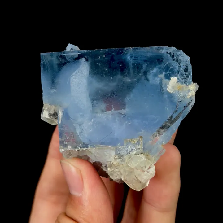 Natural Clean Blue Fluorite,Megacryst Cube Mineral Specimen:XIANGHUALING (55*50*40mm) - image 3