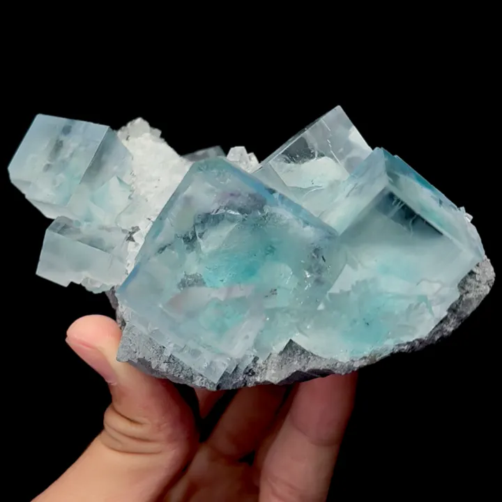 Natural Clean Blue Green  Fluorite,Cube Mineral Specimen,High Quality Specimen:ZHEJIANG,China (109*43*78mm) - image 2