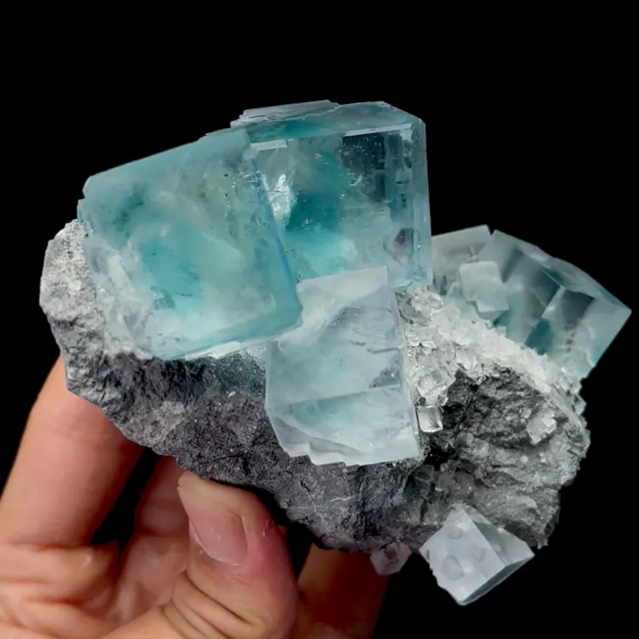 Natural Clean Blue Green  Fluorite,Cube Mineral Specimen,High Quality Specimen:ZHEJIANG,China (109*43*78mm) - image 5