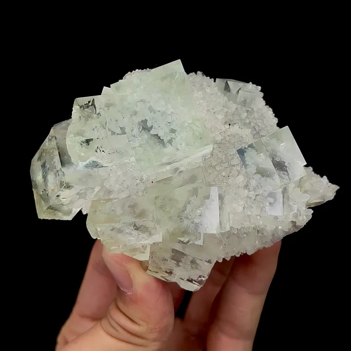 Natural Clean Green Fluorite and Crystal,Cube Mineral Specimen:ZHEJIANG (100*55*70mm) image