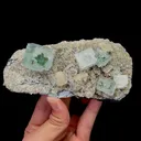Natural Clean Green Fluorite and Dolomite,Cube Mineral Specimen,High Quality Specimen:ZHEJIANG,China (135*70*40mm) - image 1