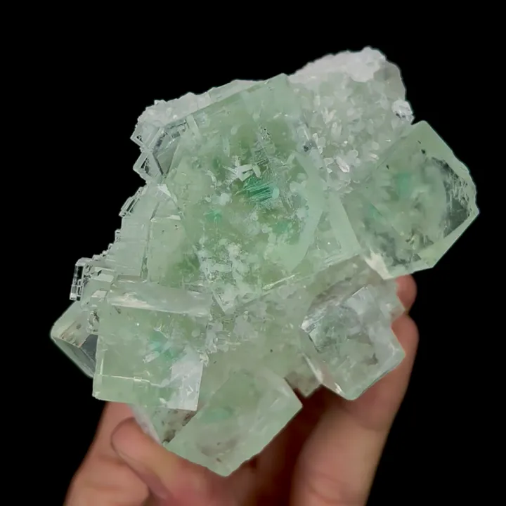 Natural Clean Green Fluorite,Cube Mineral Specimen: ZHEJIANG (90*70*75mm) image