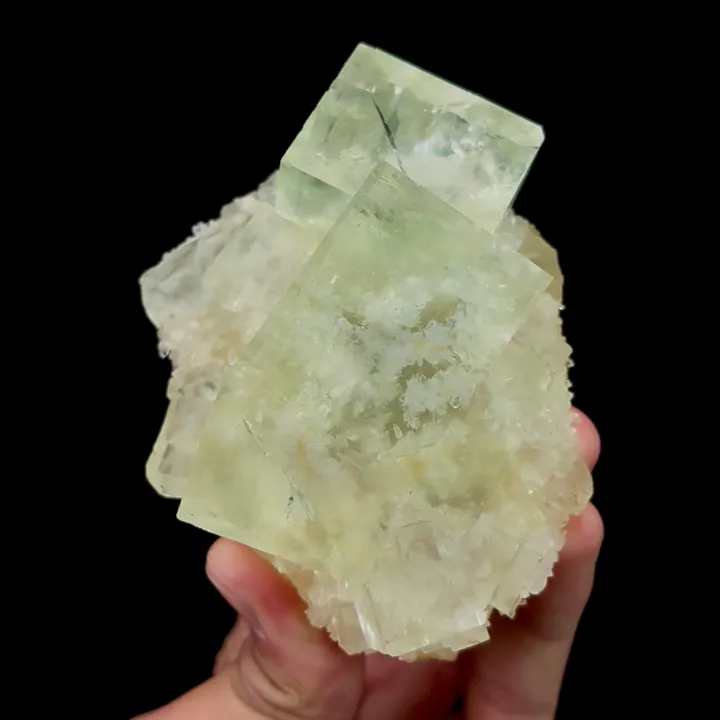 Natural Clean Green Fluorite,Ladder Pattern Mineral Specimen:ZHEJIANG,China (95*60*70mm) image