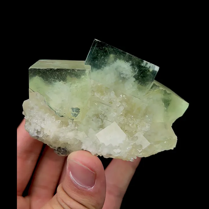 Natural Clean Green Fluorite,Ladder Pattern Mineral Specimen:ZHEJIANG,China (95*60*70mm) - image 3