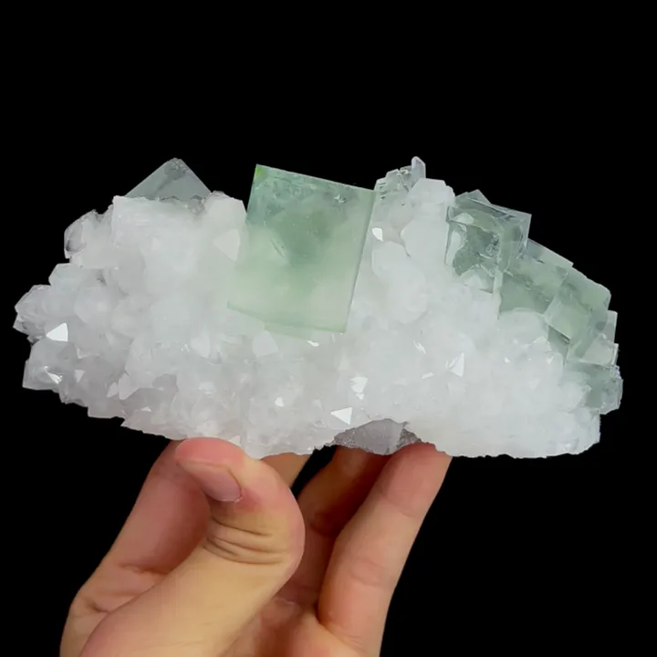 Natural Clean Green Fluorite,Rectangular Cube Mineral Specimen: FUJIAN (140*65*60mm) image