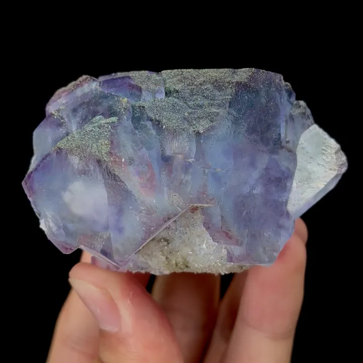 Natural Clean Purple Fluorite,Cube Mineral Specimen,High Quality Specimen:YAOGANGXIAN,China (68*48*40mm) image