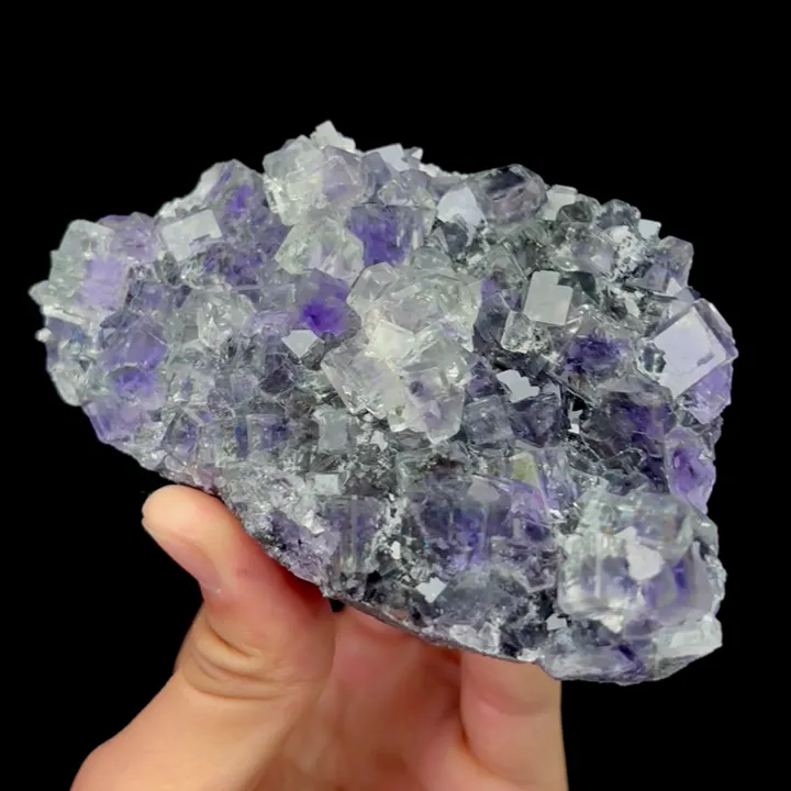 Natural Clean Purple Green Fluorite,Ladder Pattern Mineral Specimen:Xianghualing,China (120*30*70mm) - image 2