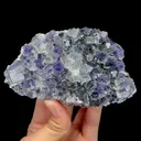 Natural Clean Purple Green Fluorite,Ladder Pattern Mineral Specimen:Xianghualing,China (120*30*70mm) - image 1