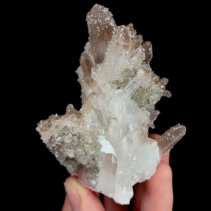 Natural Clear Quartz and Goethite, Mineral Specimen:Daye,Hubei (60*40*75MM) - image 4