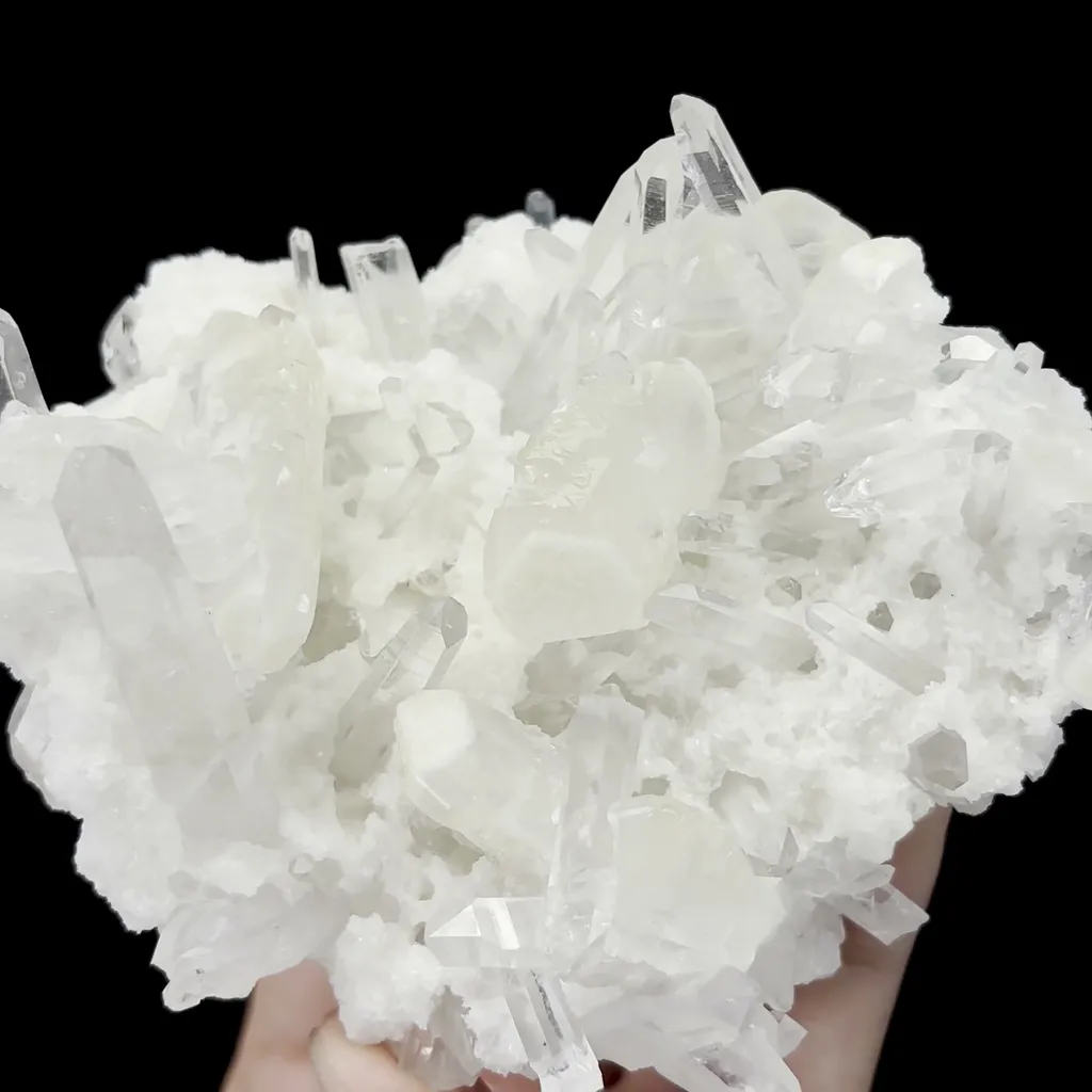 Natural Clear Quartz Cluster and Barite Mineral Specimen,High Quality Specimen,JINKOUHE,SICHUAN,CHINA(105*85*50mm) - image 3