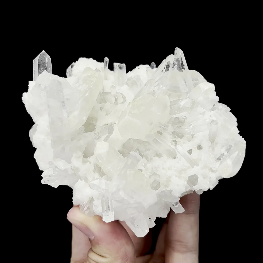 Natural Clear Quartz Cluster and Barite Mineral Specimen,High Quality Specimen,JINKOUHE,SICHUAN,CHINA(105*85*50mm) - image 4